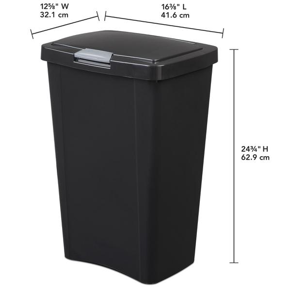 Cesto Touch Top Papelera Sterilite 49 litros, Paquete de 4PZ - 1045 - Imagen 4