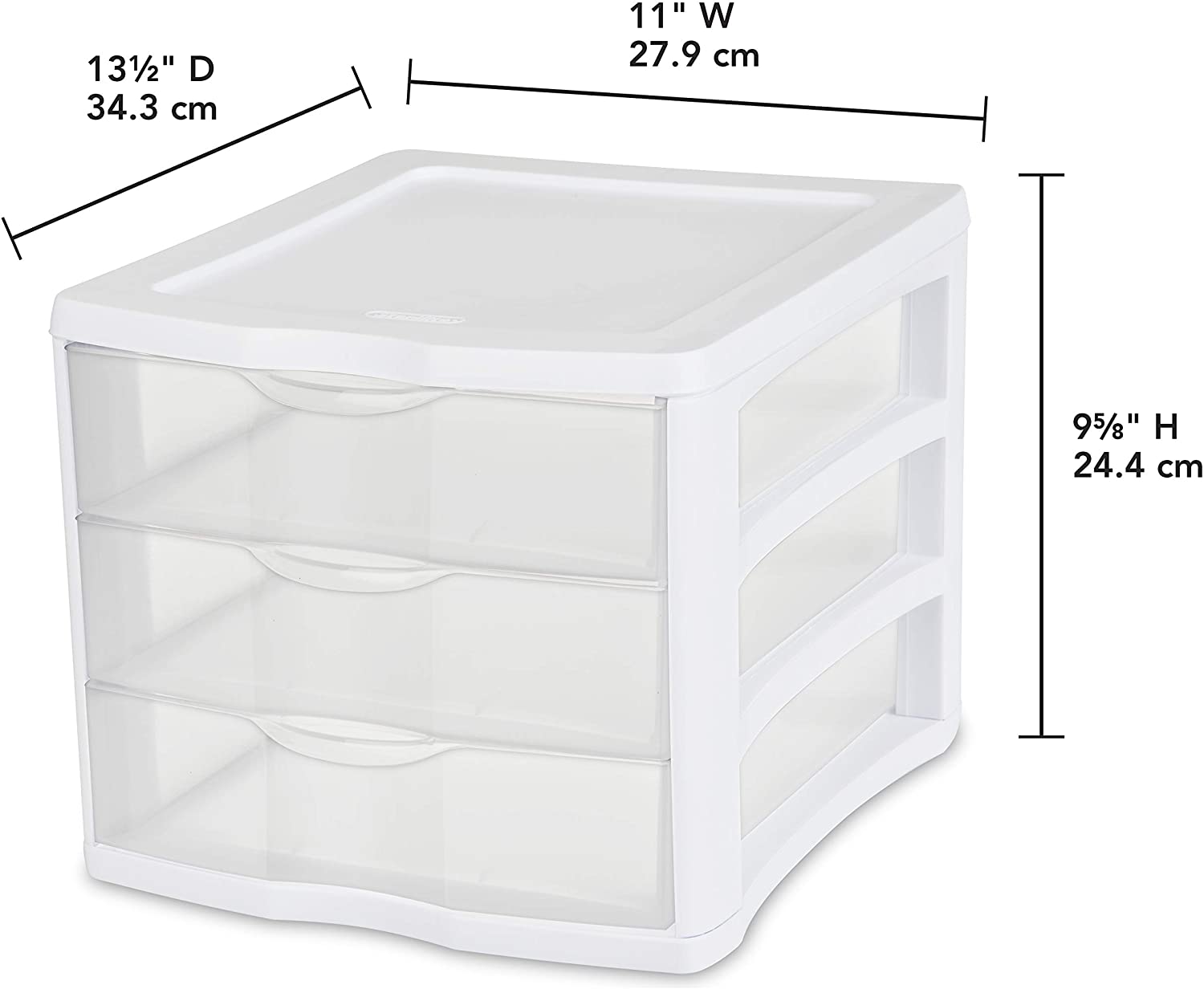Unidad Cajonera mini de 3 cajones. 34.3cm L x 27.9cm W x 24.4cm H. 4pz - 1791 - Imagen 2