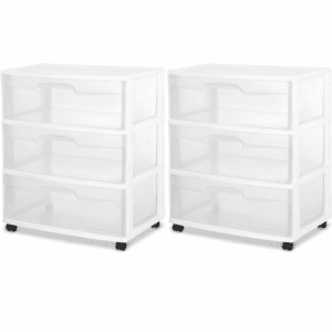 Cajonera de 3 cajones anchos con ruedas