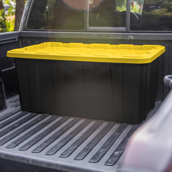 Caja Industrial de Plástico Sterilite 144 Litros (38 Gal), con Tapa a Presión, Apilable y de Uso Rudo. - 5067 - Paq. 4 piezas - Imagen 6
