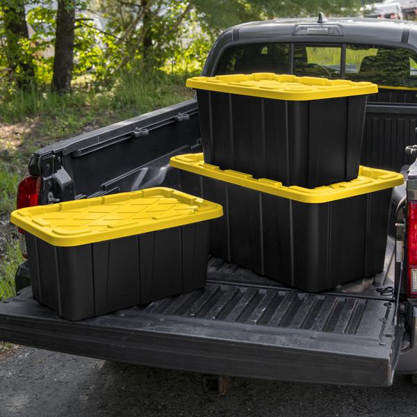 Caja Industrial de Plástico Sterilite 144 Litros (38 Gal), con Tapa a Presión, Apilable y de Uso Rudo. - 5067 - Paq. 4 piezas - Imagen 7