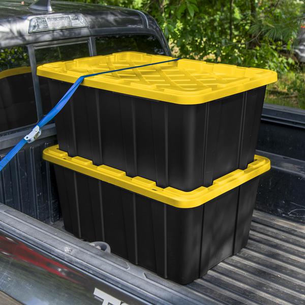 Caja Industrial de Plástico Sterilite 144 Litros (38 Gal), con Tapa a Presión, Apilable y de Uso Rudo. - 5067 - Paq. 4 piezas - Imagen 8